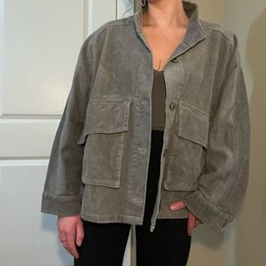 NWT grey corduroy jacket